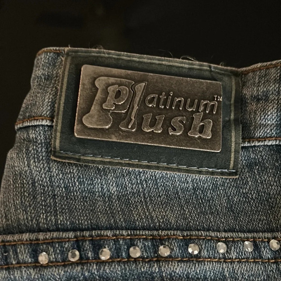 Blue Platinum Plush Jeans - Picture 5 of 7